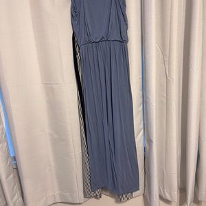 Olivia Rae Dusty Blue Midi Dress